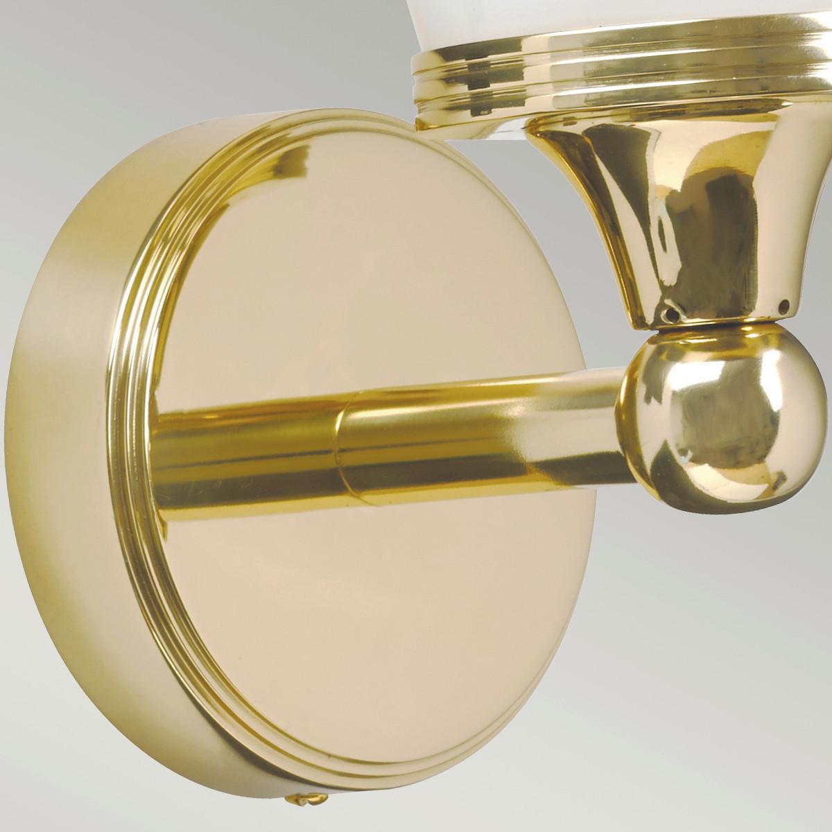 Badezimmer-wandleuchte Bath-Eliot1-Pb - Messingfarben, Natur, Glas/Metall (9/28/13cm) - Elstead Lighting