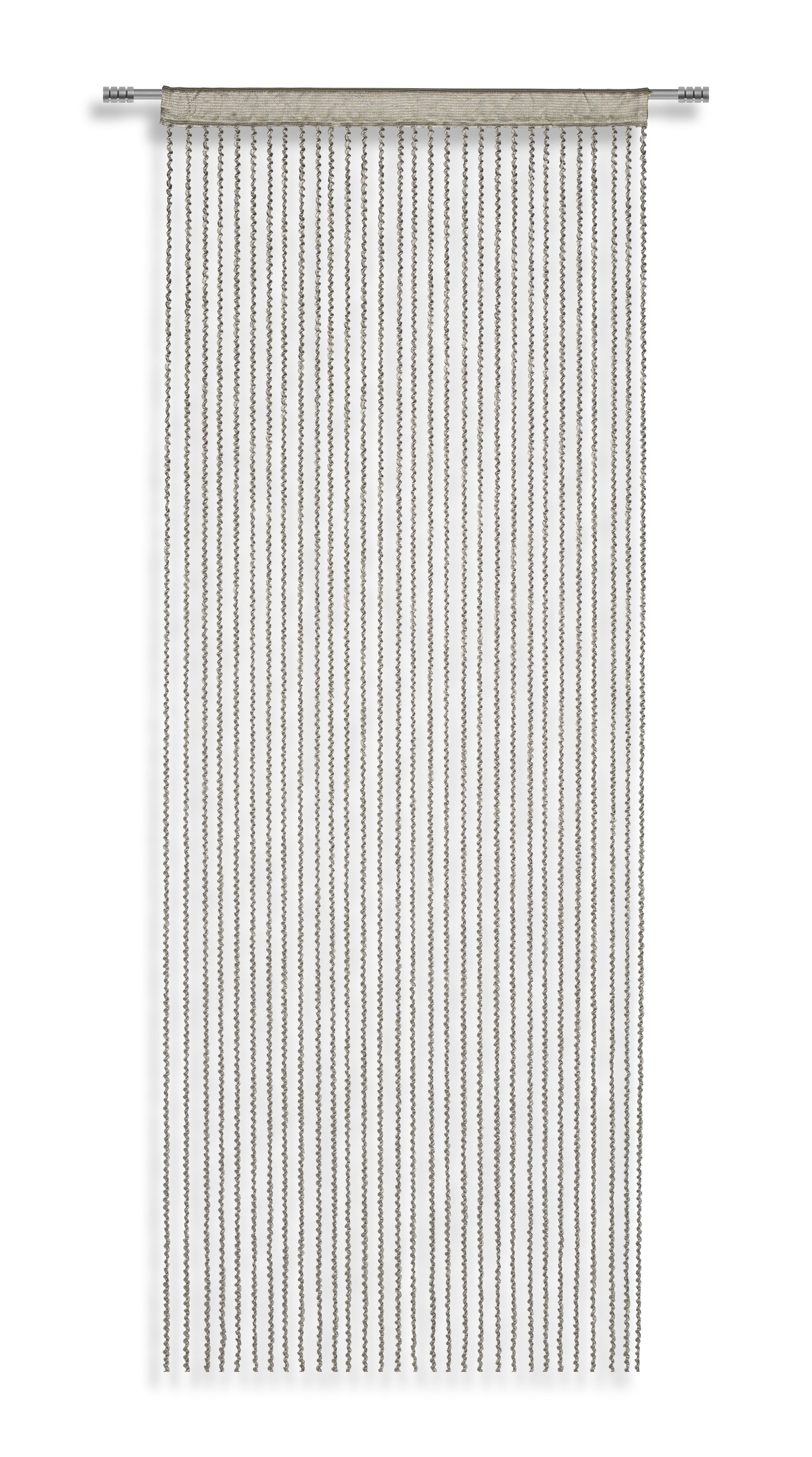 Eleganter Fadenstore mit Curly-Fäden 