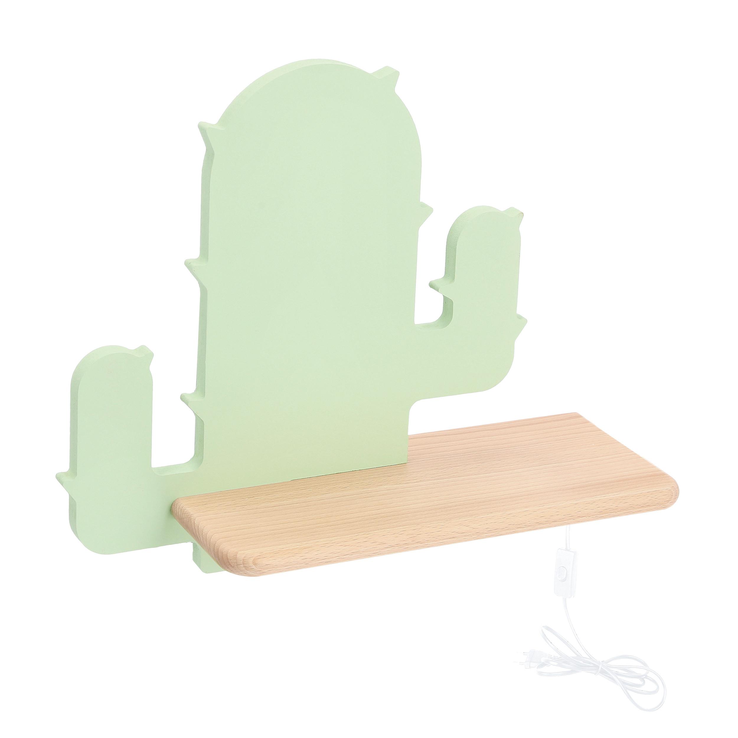 Kinderwandleuchte 21-00996 Cactus 1 - Grün, Basics, Holz/Holzwerkstoff (33/12/27.5cm)