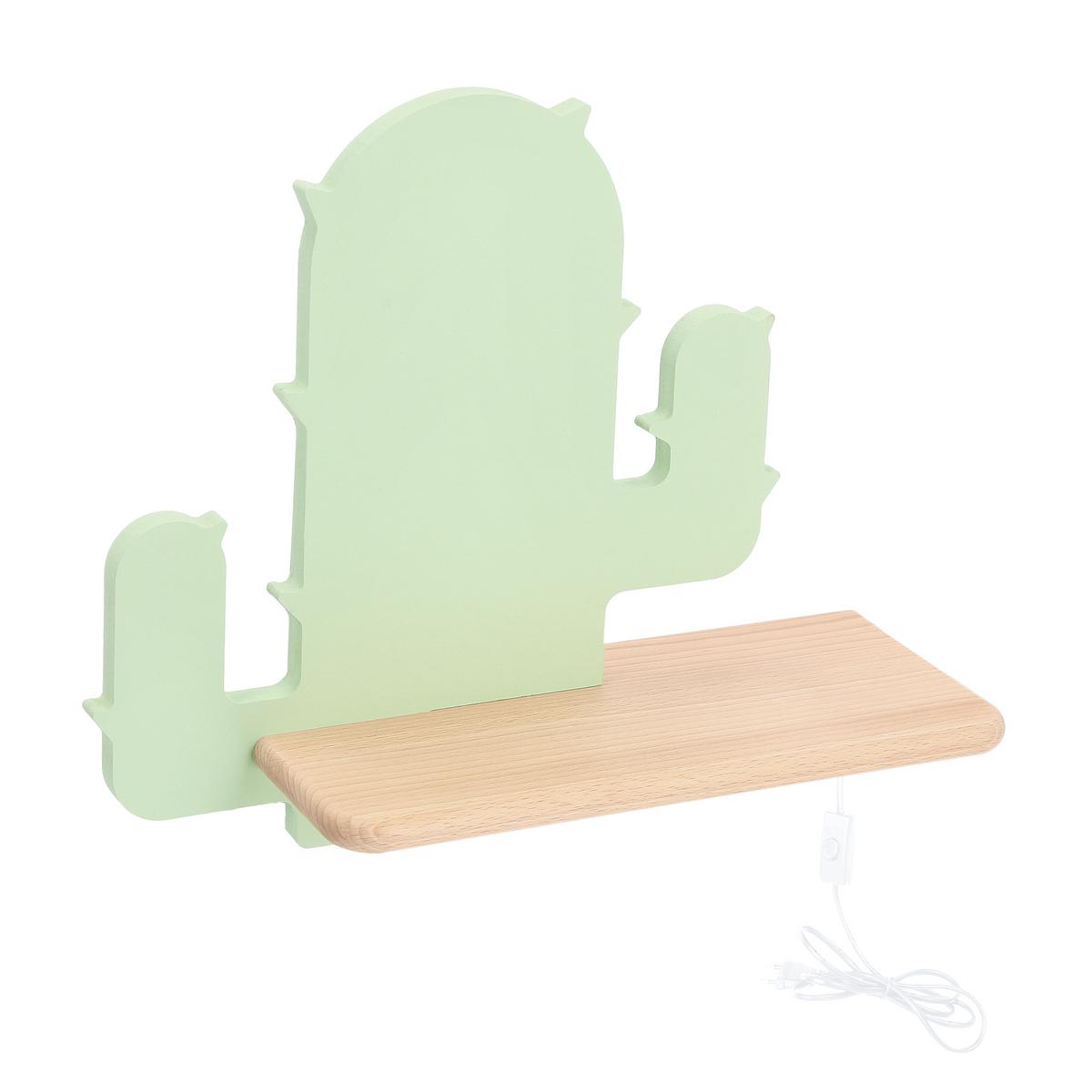 Kinderwandleuchte 21-00996 Cactus 1 - Grün, Basics, Holz/Holzwerkstoff (33/12/27.5cm)