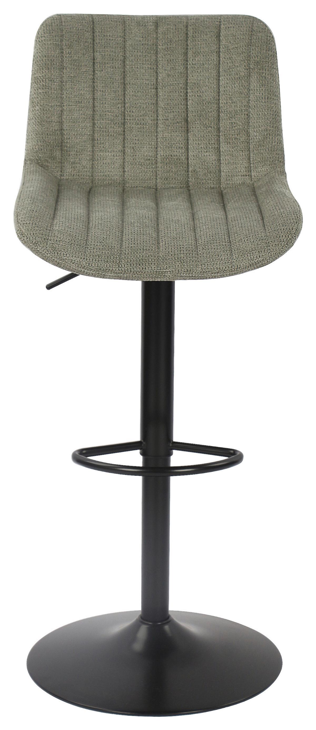 Barhocker Lovis Grün/Schwarz - černá/zelená, Moderní, kov/textil (46/89,5-111,5/52cm) - Mömax