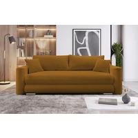 Schlafsofa Ralf Rostfarben B: 232 cm - Rostfarben/Silberfarben, Design, Textil (232/88/105cm) - MID.YOU