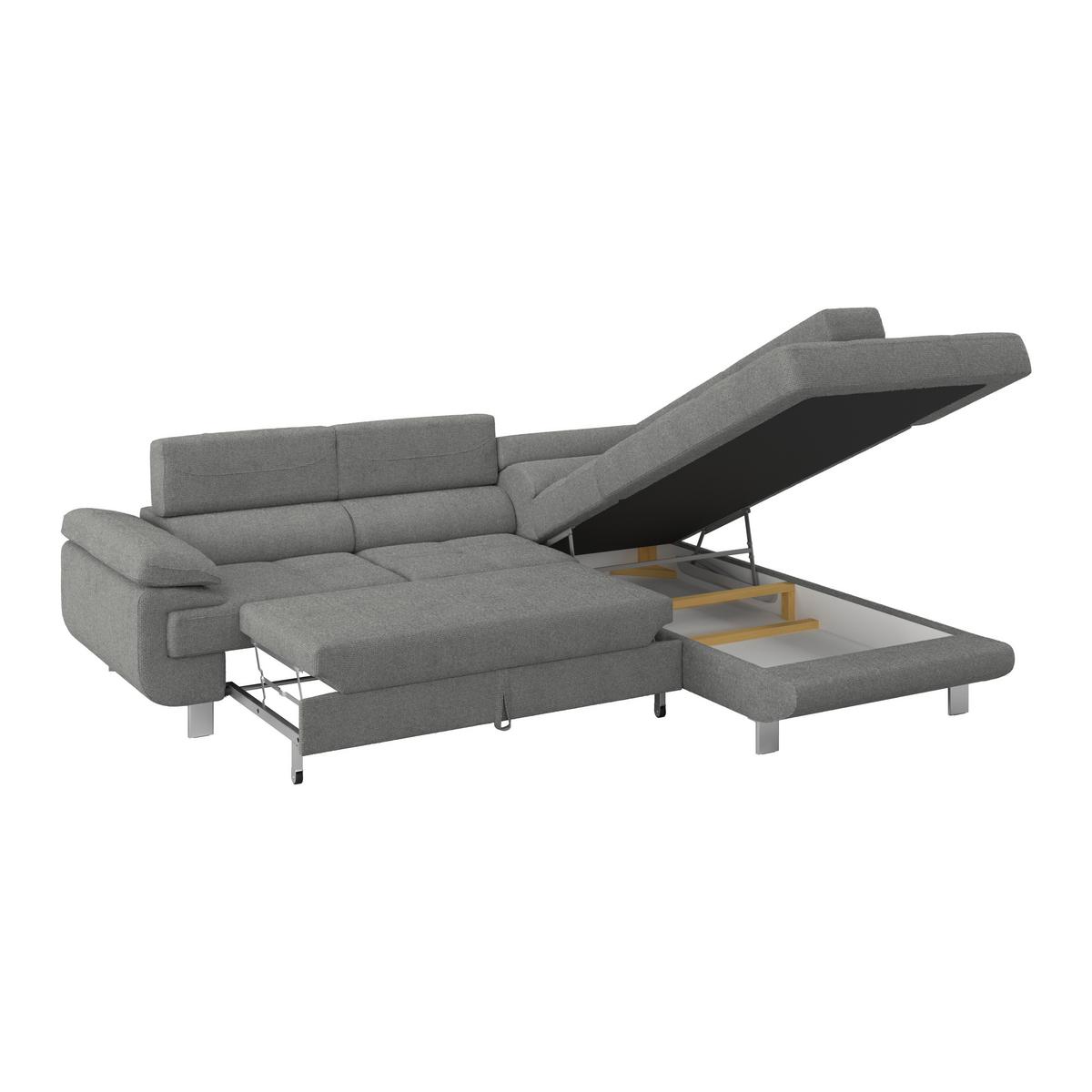 Ecksofa Savona - Dunkelgrau, MODERN, Textil (270/230cm) - Ondega