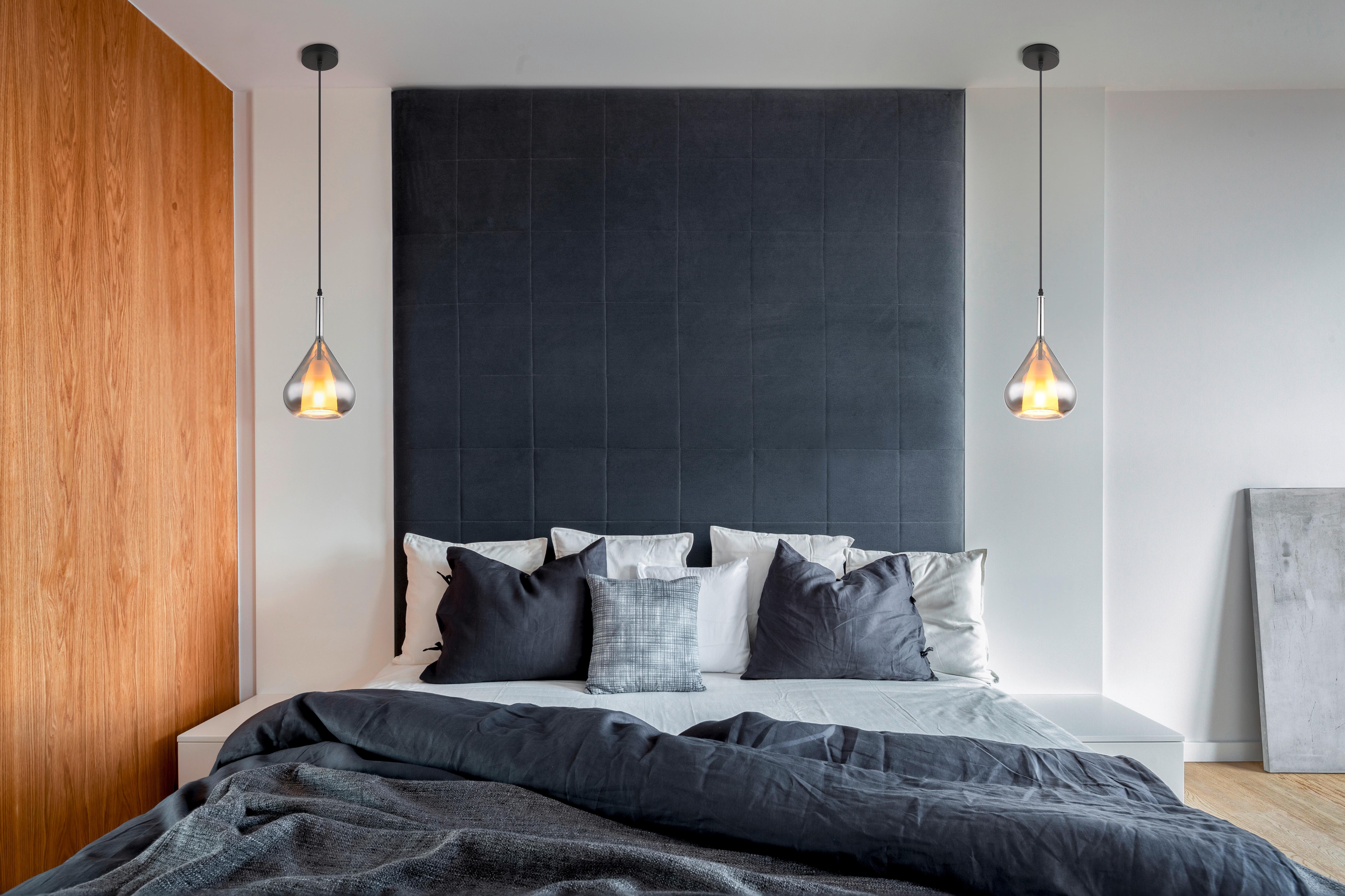 Hängeleuchte 15542 - Schwarz/Grau, Design, Glas/Metall (20/150cm) - Globo