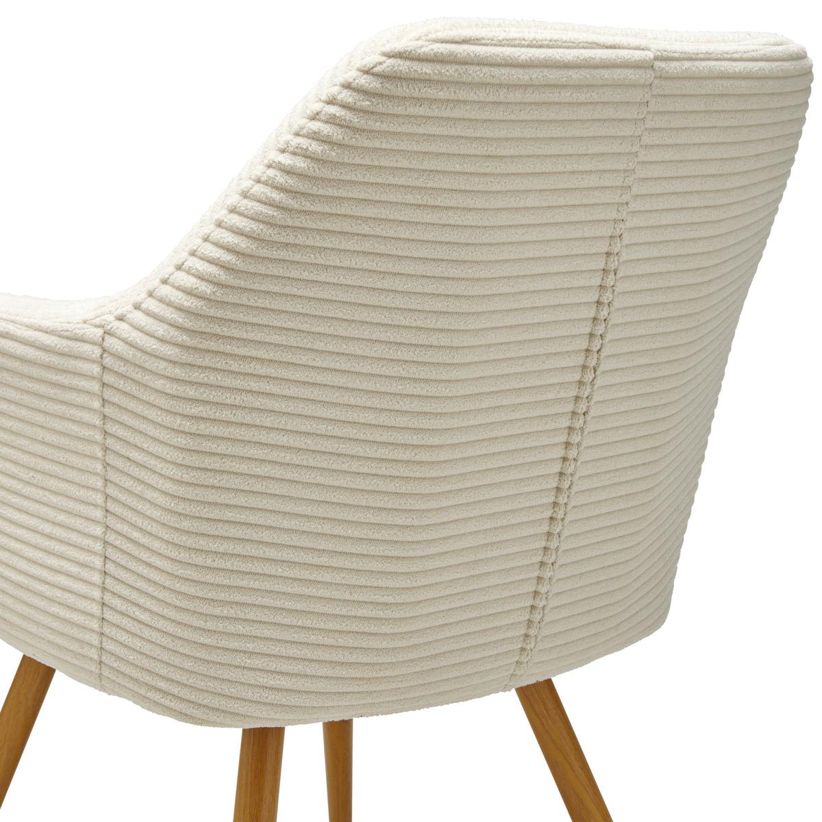 Armlehnstuhl Cardiff - Beige/Naturfarben, LIFESTYLE, Textil/Metall (57/83/62cm) - MID.YOU