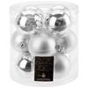 Christbaumkugel-Set Leni - Silberfarben, Basics, Glas (15/18cm)