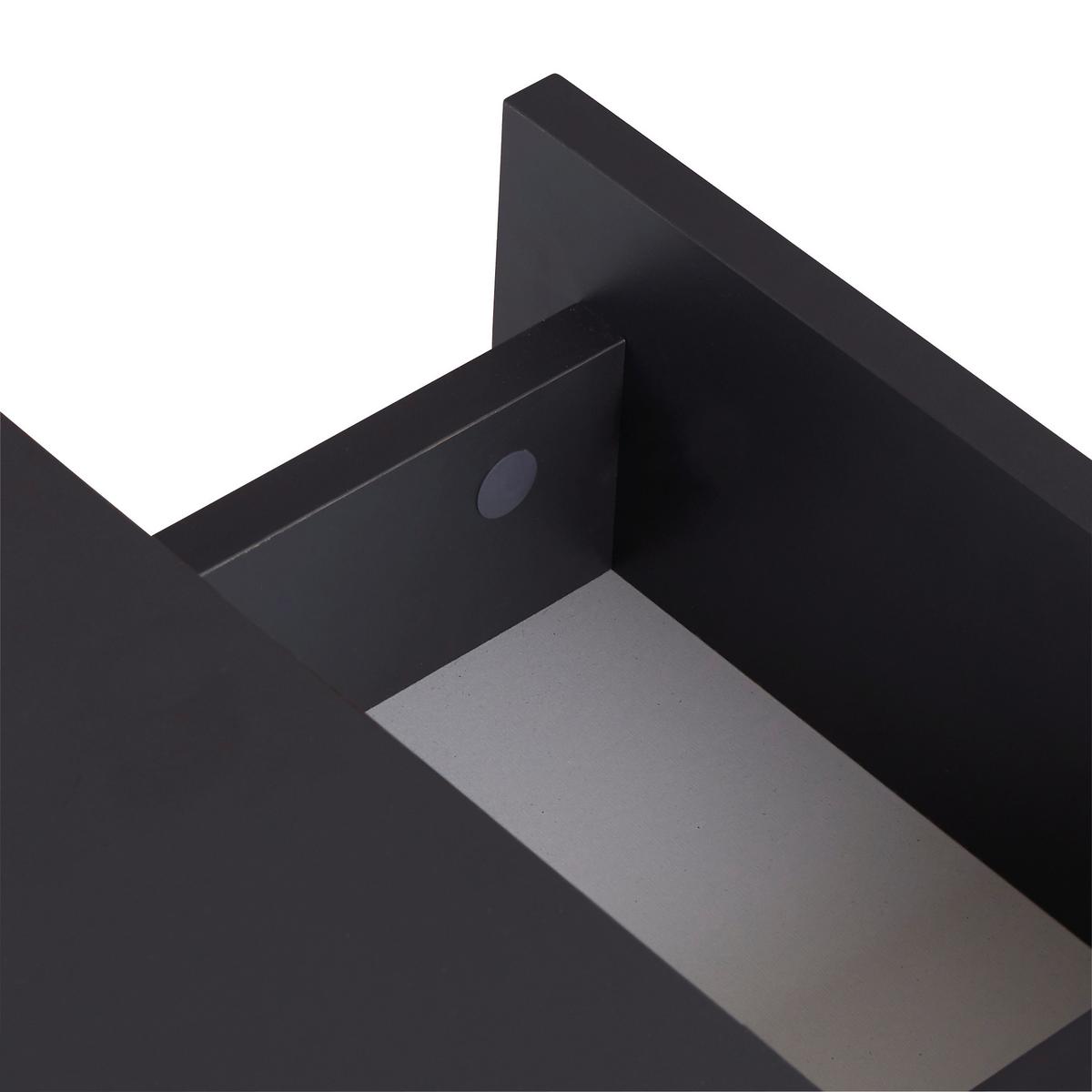 Nachtkästchen Anthrazit H: 55 cm Ella - Anthrazit, KONVENTIONELL, Holzwerkstoff (30/55/31cm)