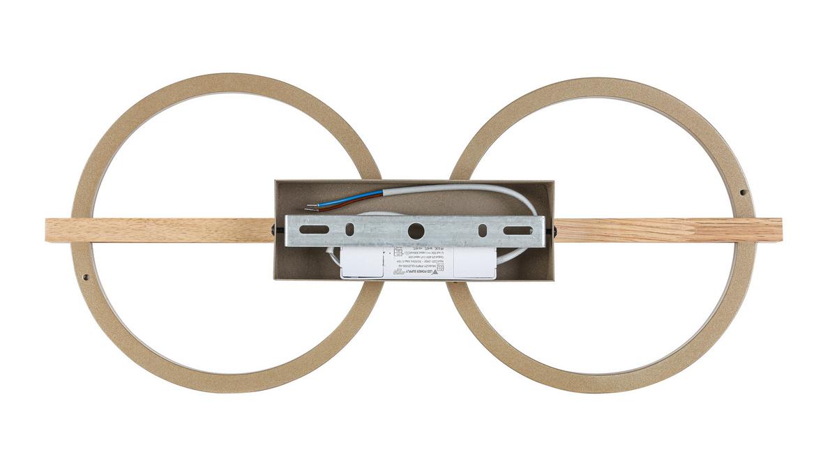 LED-Deckenleuchte Camillo - Champagner/Naturfarben, Basics, Holzwerkstoff/Kunststoff (46/20/6cm) - Luca Bessoni