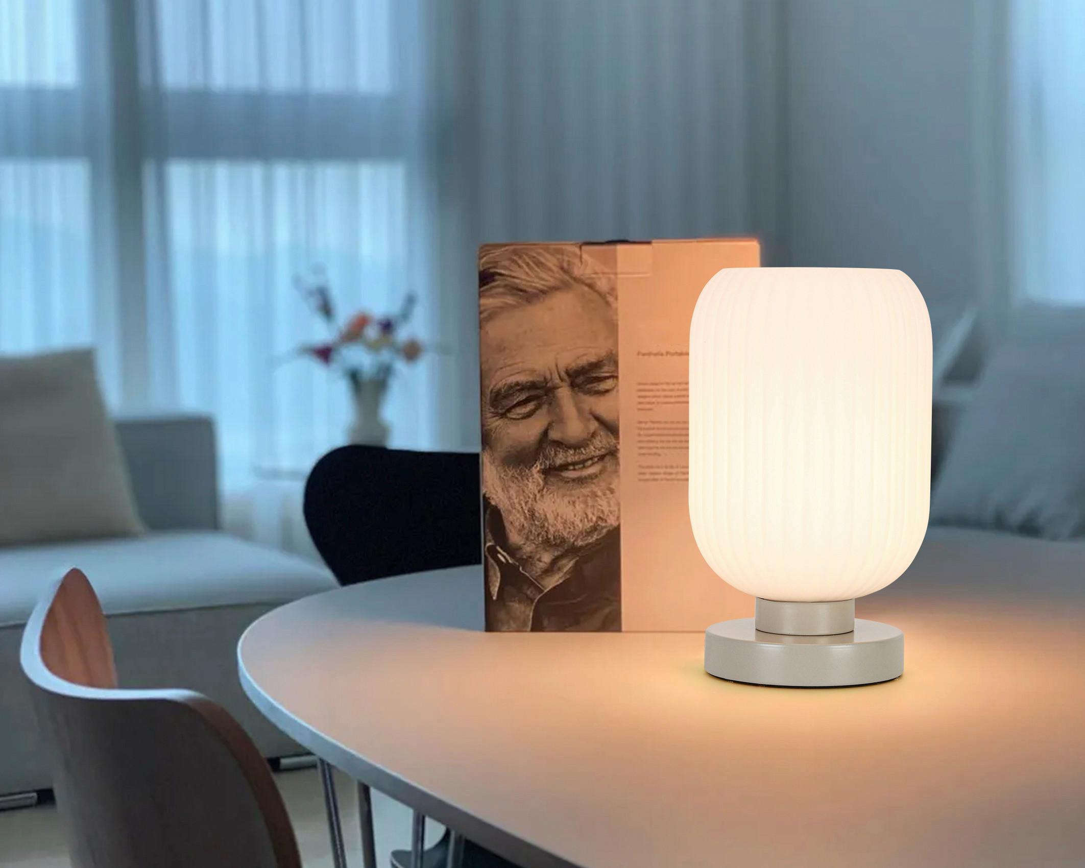 STOLNÍ LAMPA EXI - bílá/pískové barvy, Moderní, kov/plast (14/24cm) - Mömax