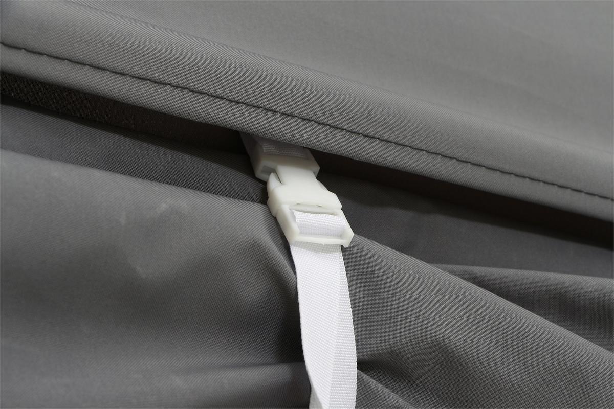 Pavillon L30550 450x300 cm Mit Seitenwände - Grau, KONVENTIONELL, Textil/Metall (450/330/300cm) - Siena Garden