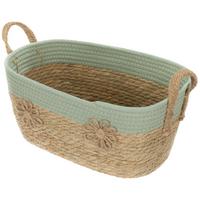 Korb Mou -Paz- - Salbeigrün/Naturfarben, KONVENTIONELL, Naturmaterialien/Textil (33/20/23cm) - James Wood