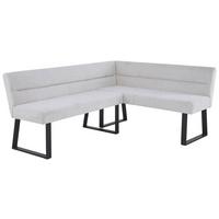 Eckbank Kea Beige, S: 190x150 cm - Beige/Schwarz, KONVENTIONELL, Textil/Metall (190/150cm) - MID.YOU