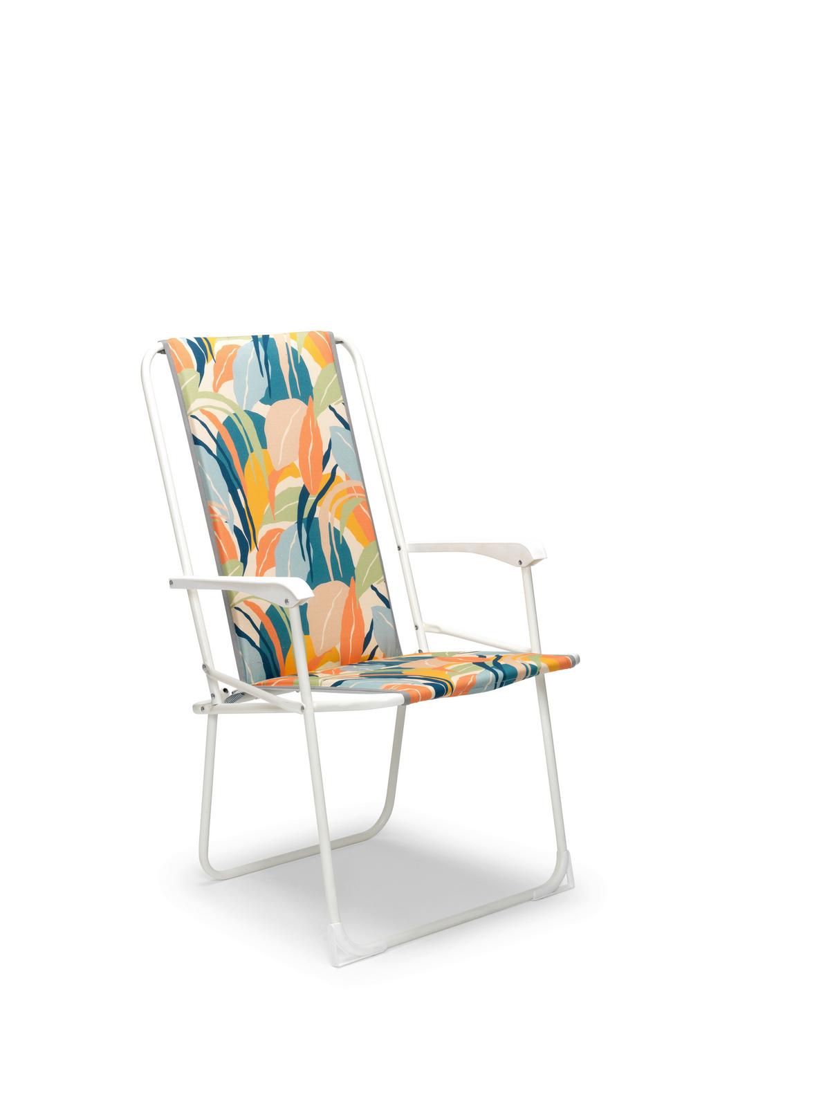 Klappstuhl Chiemsee – Klappstuhl - Multicolor/Weiß, Basics, Textil/Metall (56/93/53cm)