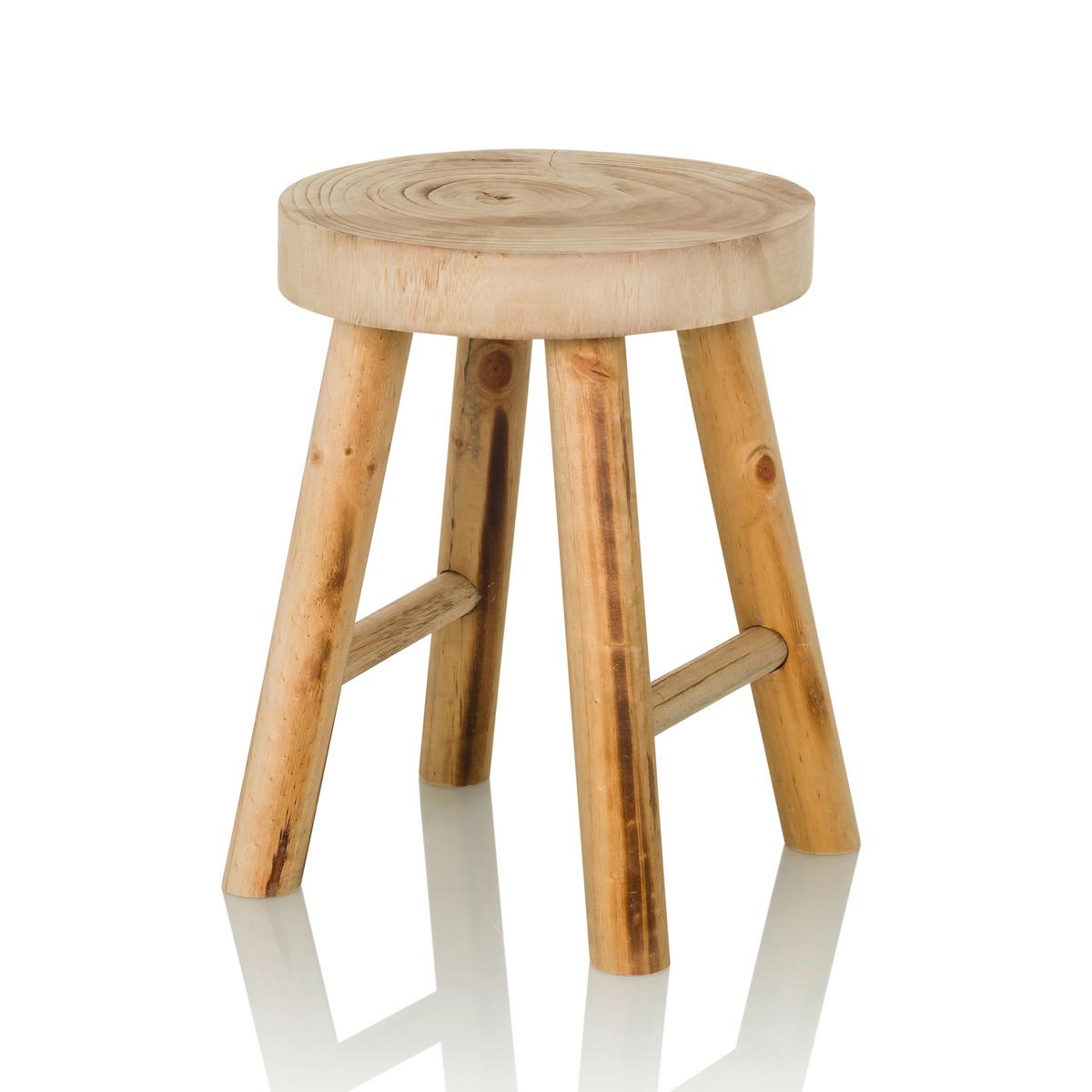 Hocker Rustiko W Braun B: 33 Cm - Braun, MODERN, Holz (33/44/33cm) - MID.YOU