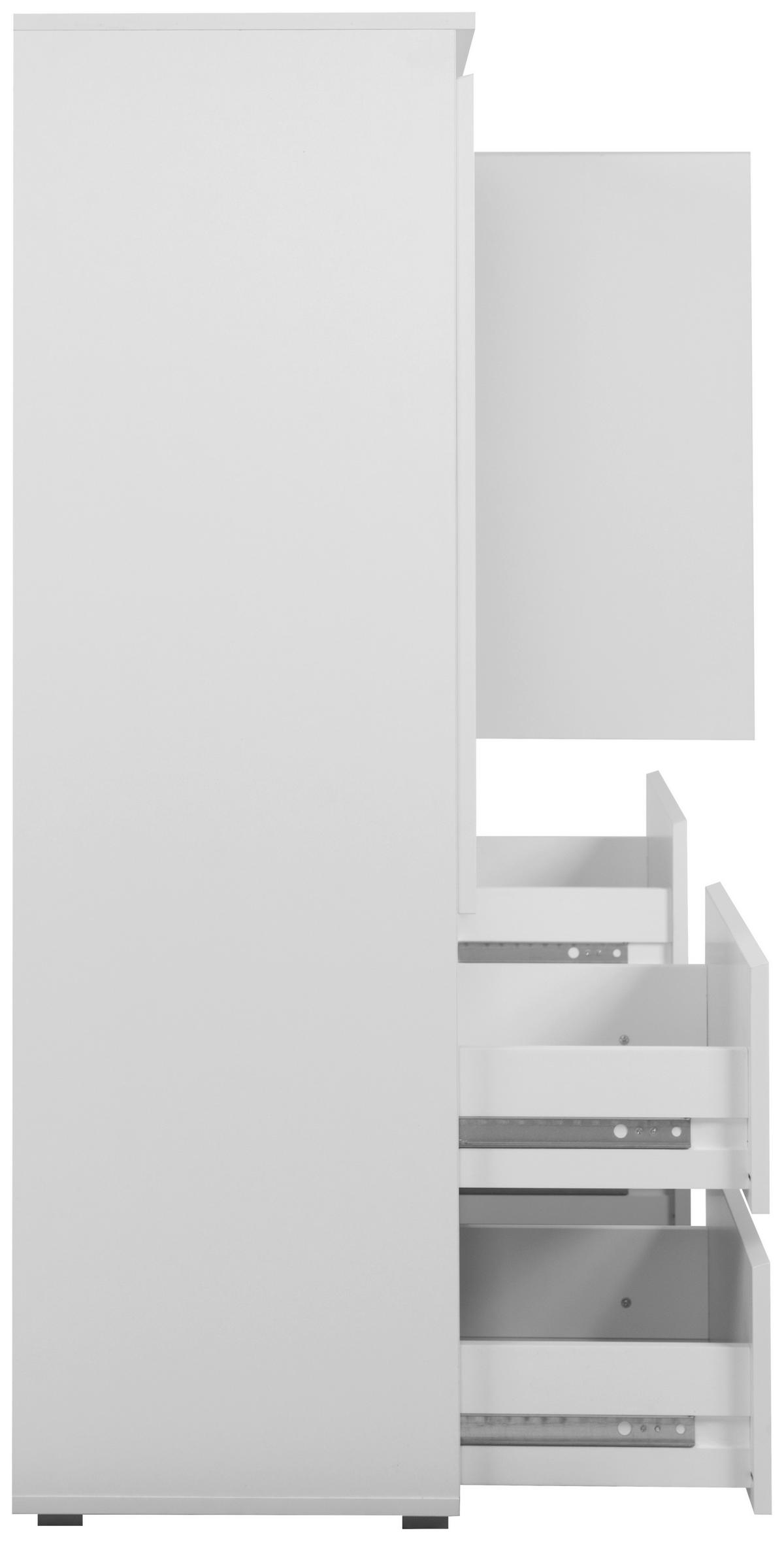 Highboard 116cm Image Weiß - Anthrazit/Weiß, Design, Holzwerkstoff (116/131/40cm) - MID.YOU