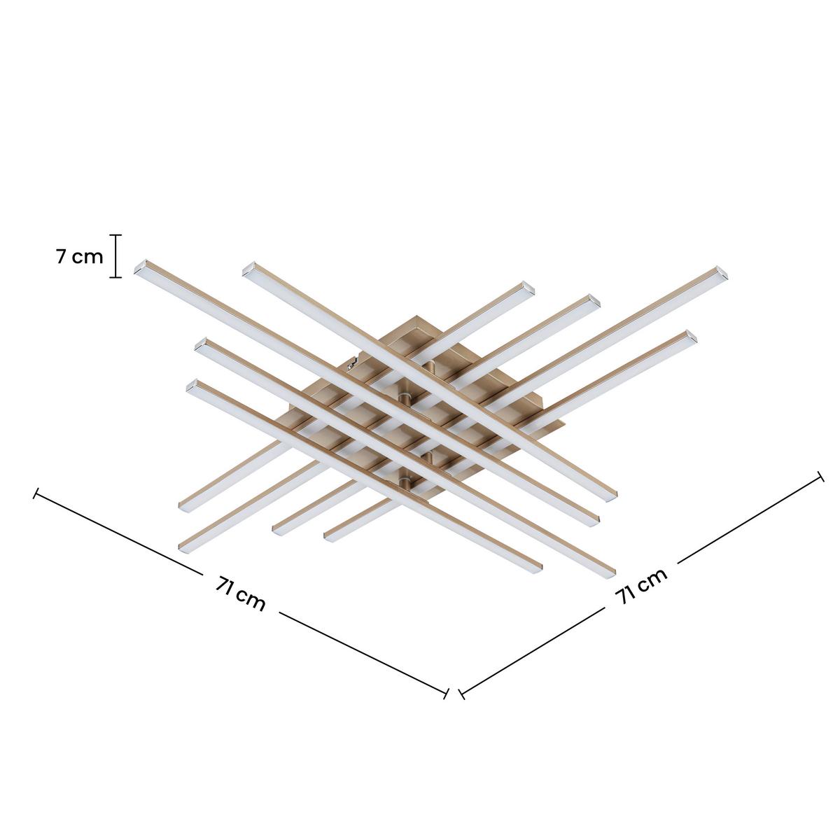 LED-Deckenleuchte Cristina - Cappuccino, Basics, Kunststoff/Metall (71/71/7cm) - Luca Bessoni