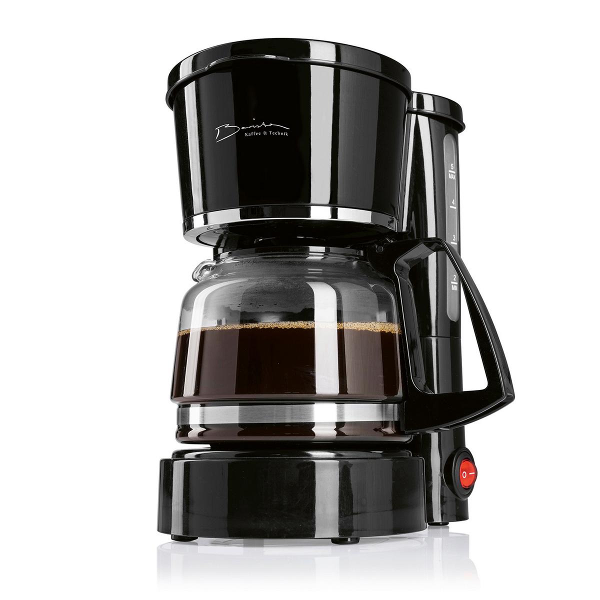 FILTERKAFFEEMASCHINE 750W, 5 Tassen - Schwarz, Basics, Glas/Kunststoff (20/23,5/15,5cm)