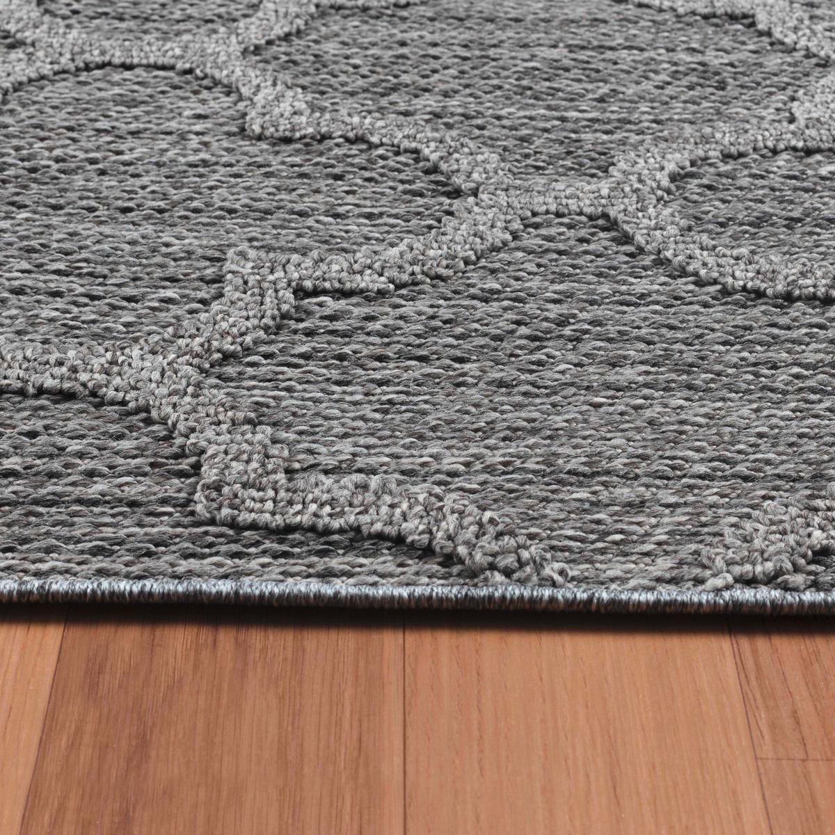 Outdoorteppich Patara - Grau, Design, Textil (160/230cm) - Novel
