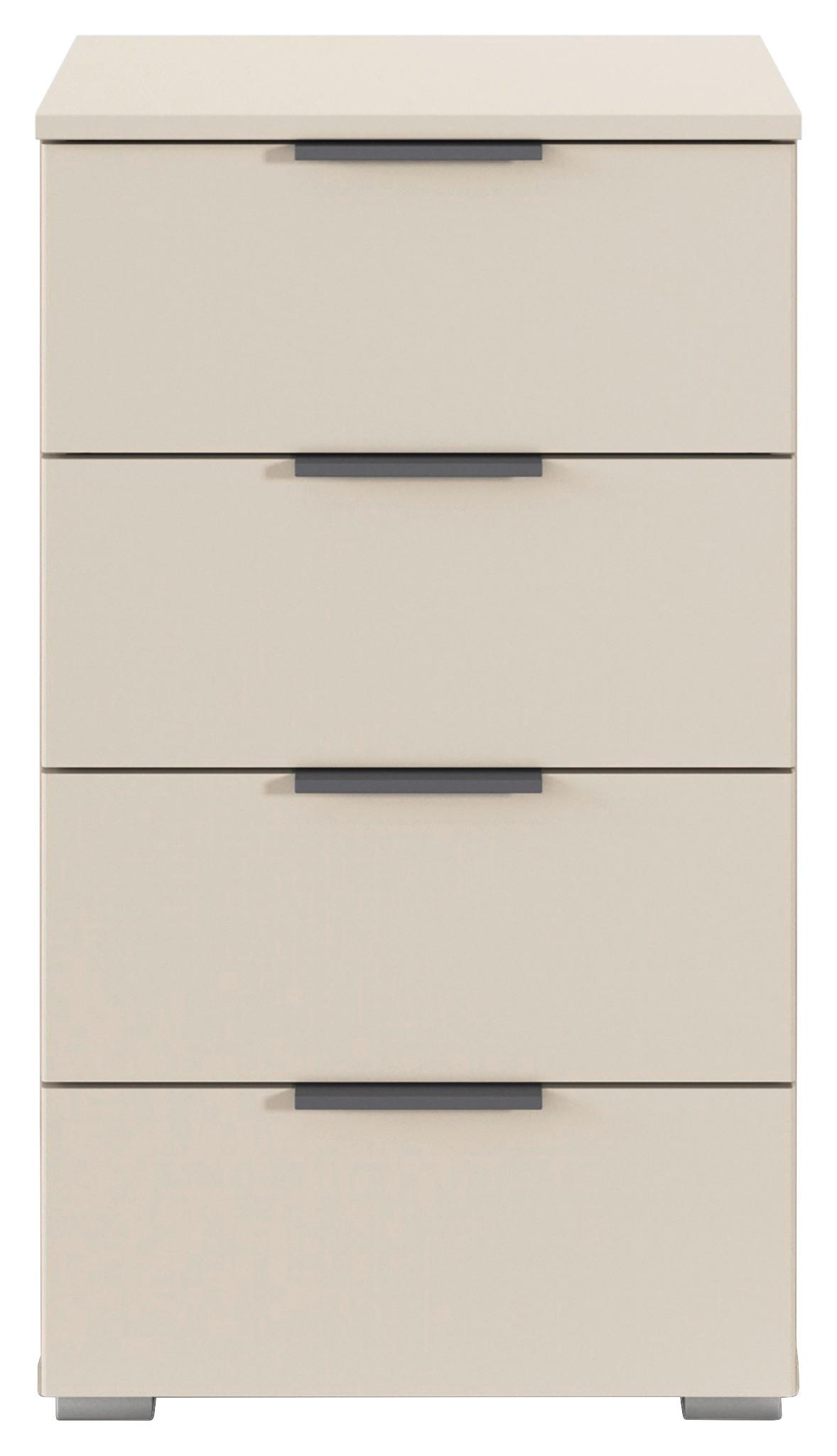 Kommode Mit Soft-Close-System 47 cm Alabama Super Champagner - Champagner/Alufarben, MODERN, Holzwerkstoff (47/81/42cm)