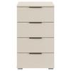 Kommode Mit Soft-Close-System 47 cm Alabama Super Champagner - Champagner/Alufarben, MODERN, Holzwerkstoff (47/81/42cm)