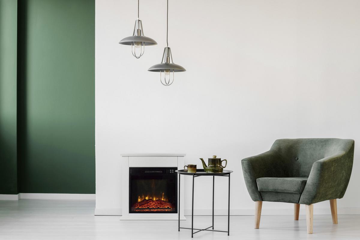 Elektrokamin Tempora 2000 W Weiß mit Fernbedienung - Weiß, Basics, Kunststoff/Metall (24/62,5/62,5cm)