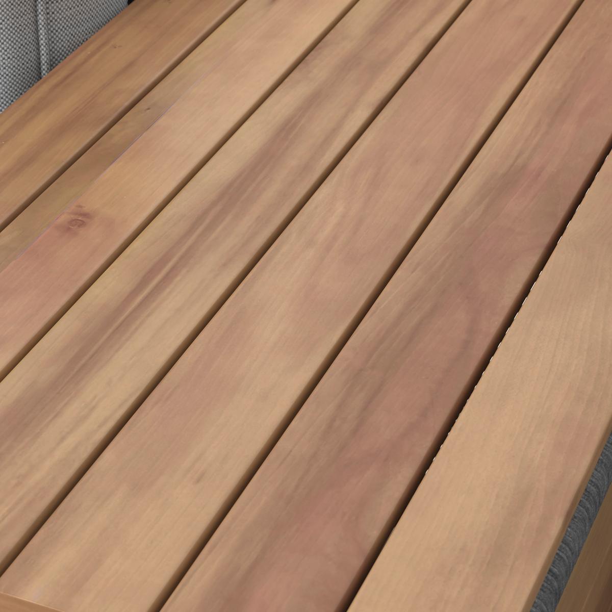 TERASOVÁ SEDACIA SÚPRAVA MARILOU - farba akácie/sivá, Modern, kov/drevo - Bessagi Garden