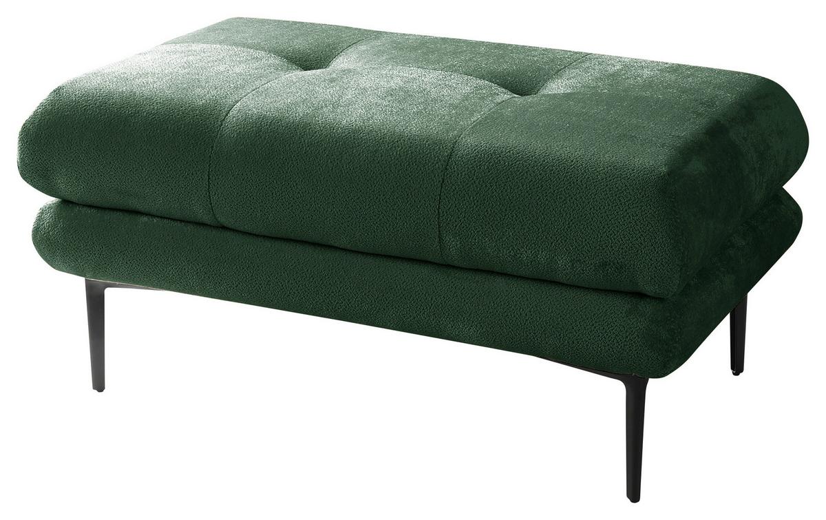 Hocker Ankona Grün/Schwarz, 80 cm - Schwarz/Grün, Design, Textil (80/48/80cm) - MID.YOU