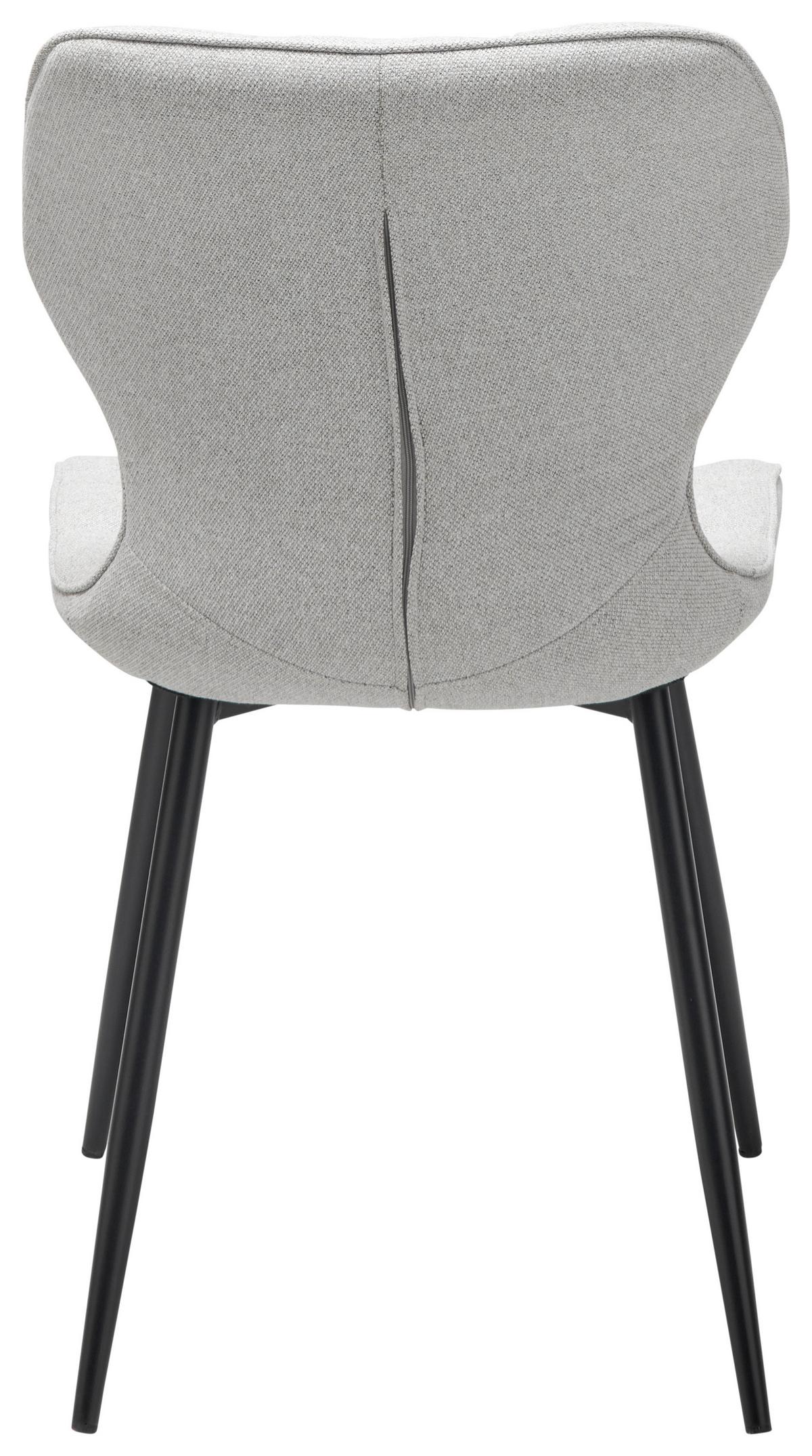 Stuhl Leana - Hellgrau/Schwarz, LIFESTYLE, Holz/Textil (47/82/59cm) - Livetastic