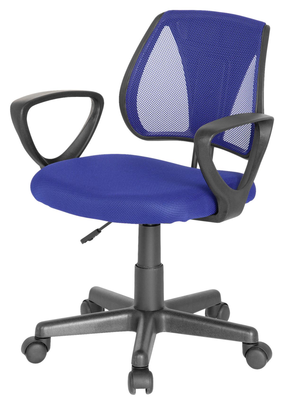 Jugenddrehstuhl Kiddy CD Dunkelblau - Schwarz/Dunkelblau, Basics, Kunststoff (58/75-92/45cm) - MID.YOU