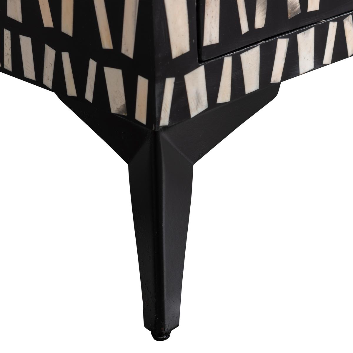 Kommode Menne Weiß, Schwarz B: 81cm - Schwarz/Weiß, Design, Holz (81/108/43cm) - Livetastic