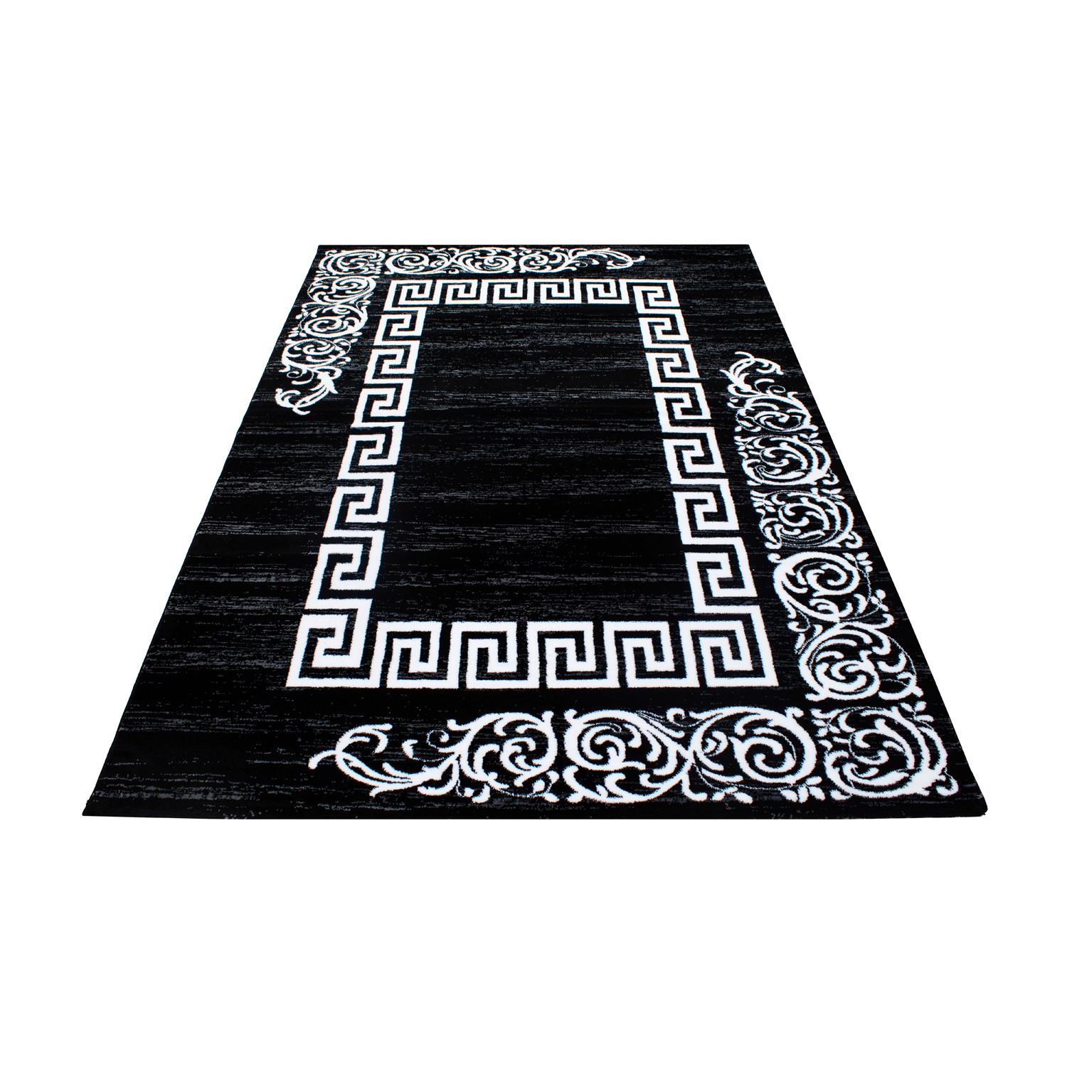 Teppich Läufer Schwarz Miami 80x300 cm - Schwarz, Trend, Textil (80/300cm)