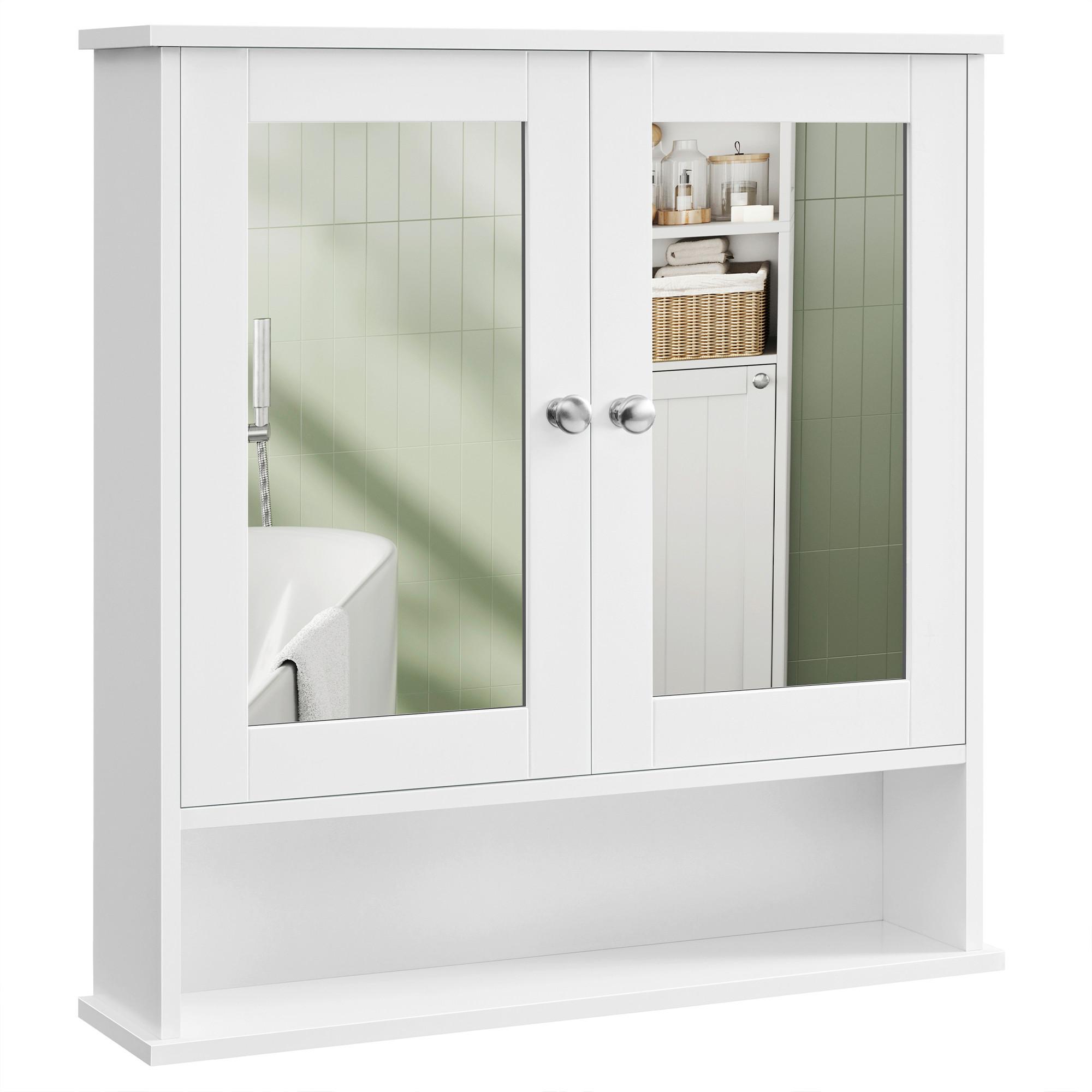 Spiegelschrank Mirror Cabinet - Weiß, MODERN, Glas/Holzwerkstoff (65/75/15cm) - MID.YOU