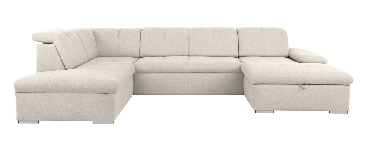 Wohnlandschaft Ramzes Beige U: 215x238x173 cm - Beige/Grau, Design, Textil (215/328/173cm) - MID.YOU