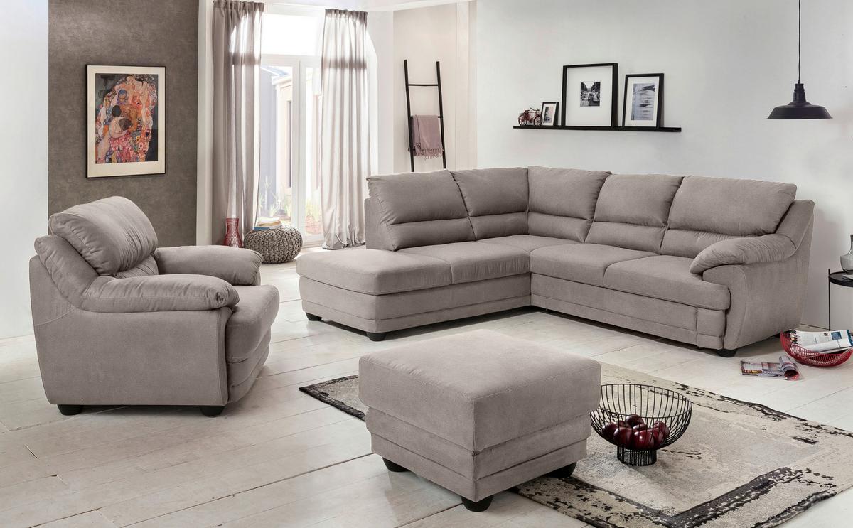 Ecksofa Mit Schlaffunktion Nebolo Grau - Schwarz/Grau, Design, Textil (225/245cm) - Livetastic