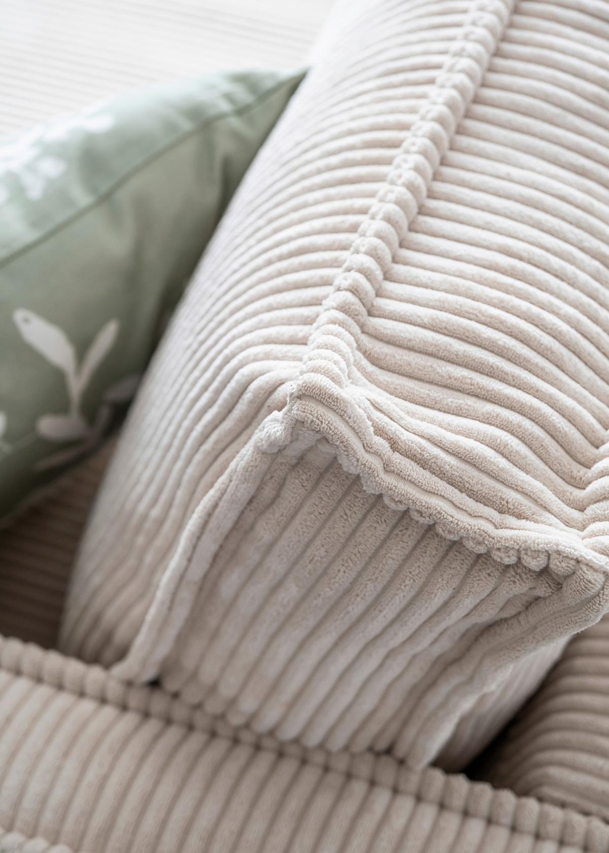 Rohová sedacia súprava, béžová - béžová, Design, textil (232/90/154cm) - MID.YOU