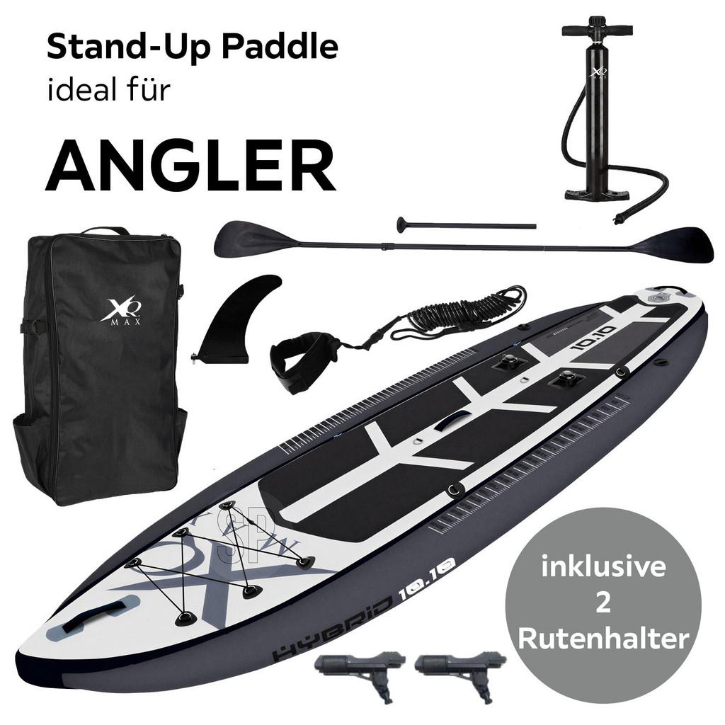 Stand-Up Paddle Board für Angler schwarz/Grau/Weiß