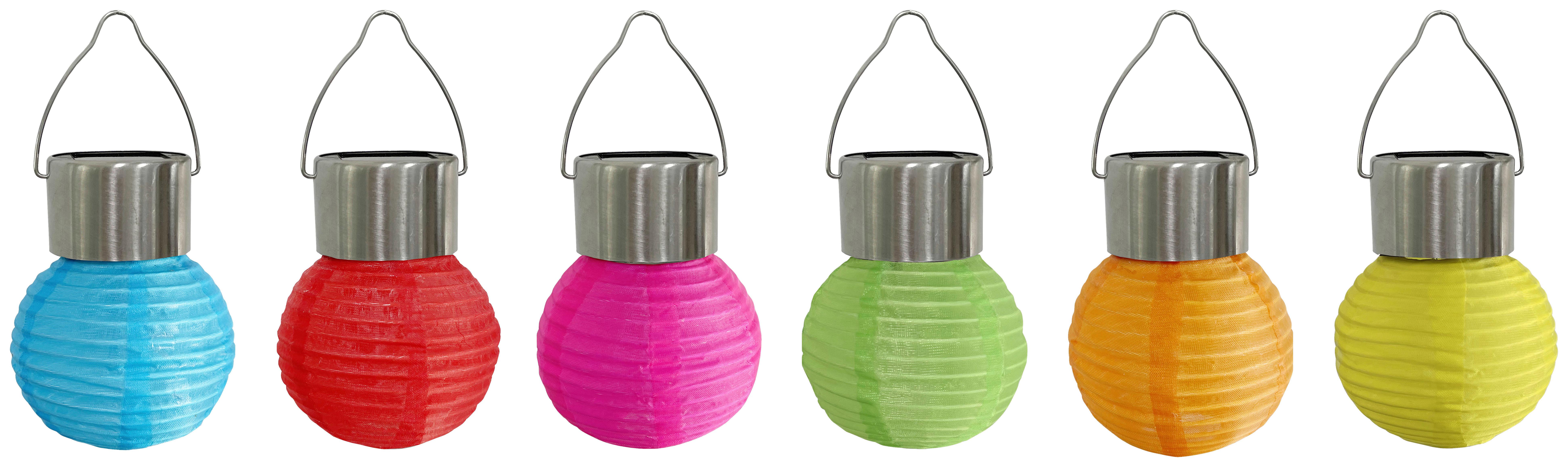 SOLÁRNÍ SVÍTIDLO BUTO - oranžová/modrá, Konvenční, kov/textil (7/12cm) - Modern Living