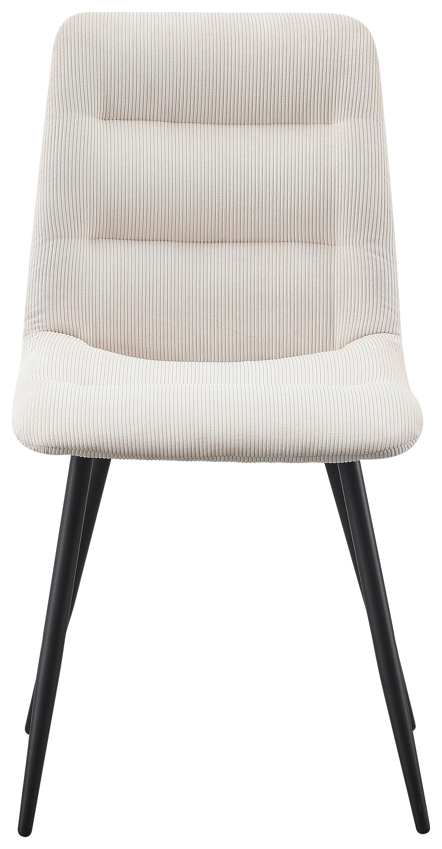 ČTYŘNOHÁ ŽIDLE BASTI - černá/béžová, Moderní, kov/textil (57/86/45cm)