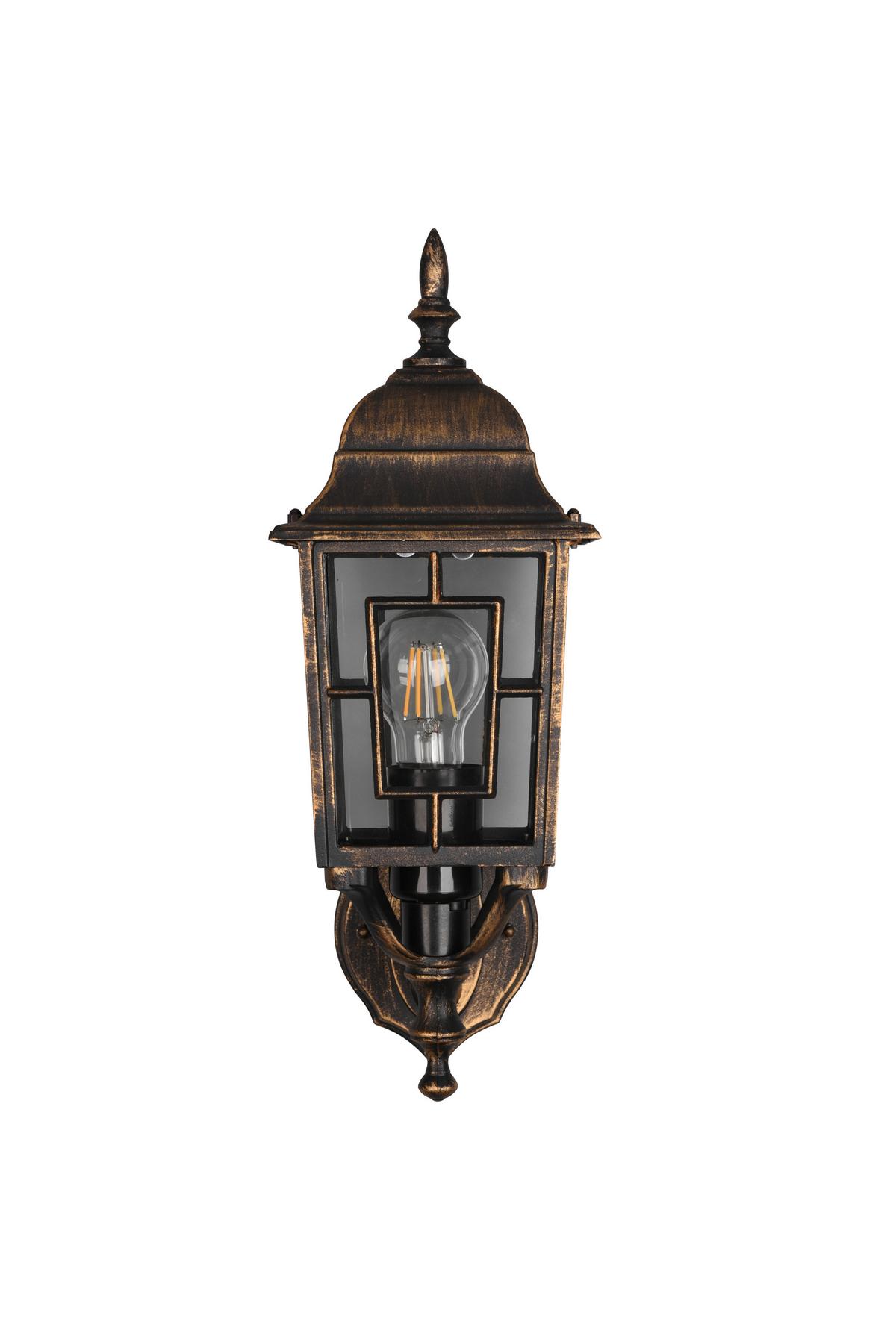 Außenwandleuchte 205960128 Volturno - Rostfarben/Transparent, KONVENTIONELL, Glas/Metall (15/19,5/41,5cm) - Trio Leuchten