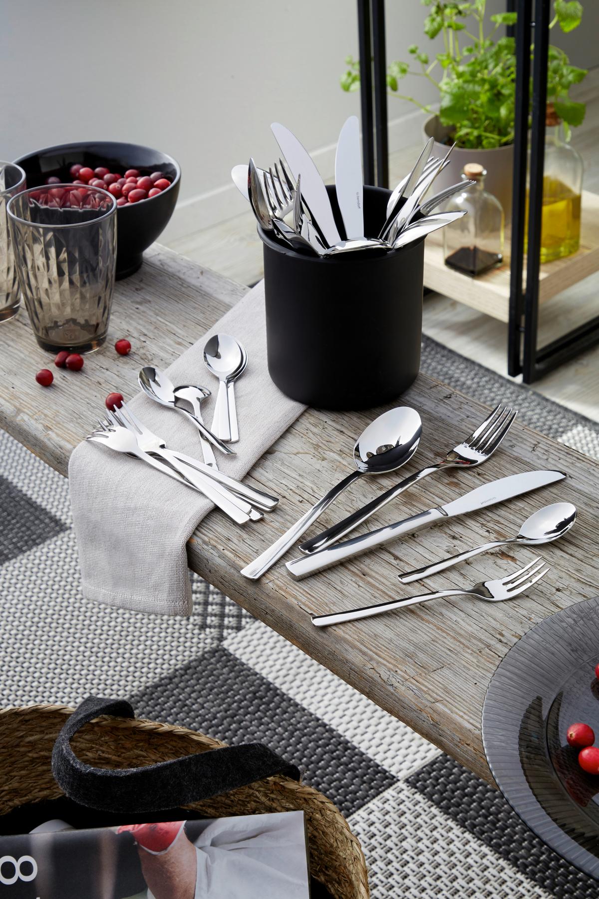 Besteckset Sette - Silberfarben, Basics, Metall - Collini