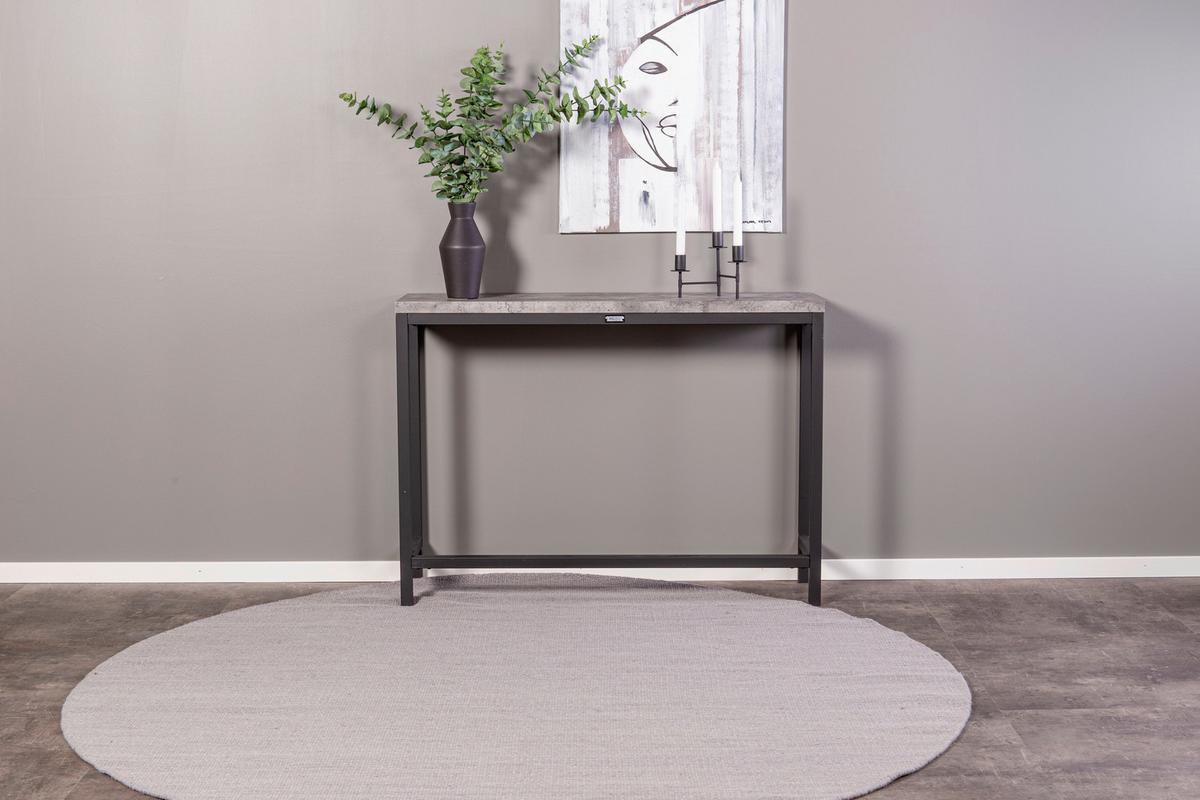 Beistelltisch Rise - Schwarz/Grau, Design, Holzwerkstoff/Metall (110/30/80cm) - Livetastic
