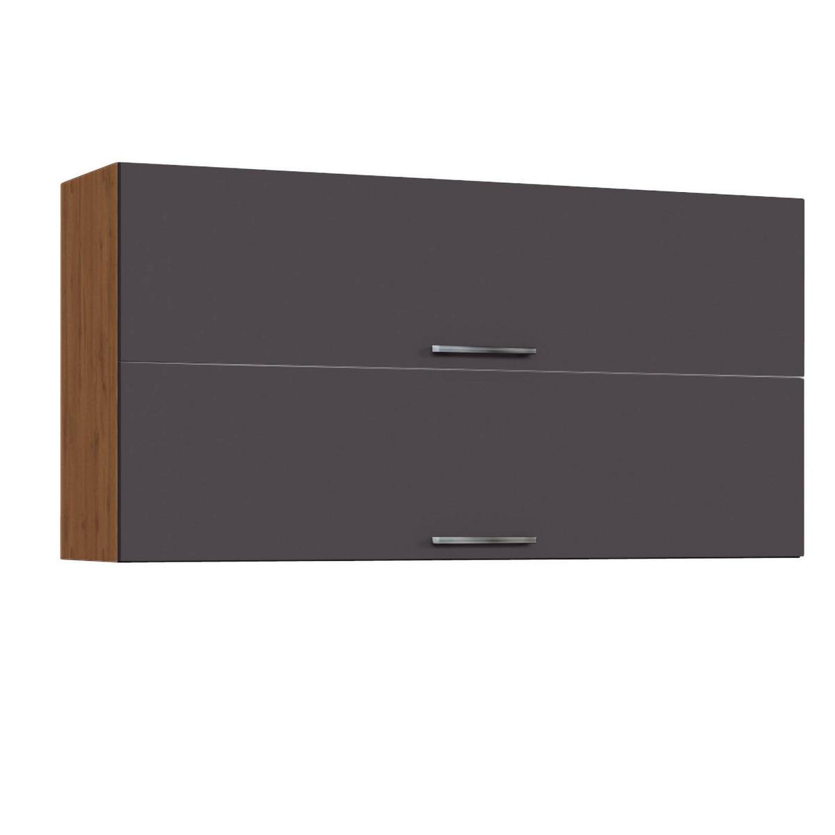 Küchenzeile Sorrento Mit Geräten B: 270 cm Anthrazit - Eichefarben/Anthrazit, MODERN, Holzwerkstoff (270/200/60cm) - Held