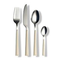 Besteckset 24-teilig Für 6 Personen - Silberfarben/Creme, Basics, Metall - Echtwerk