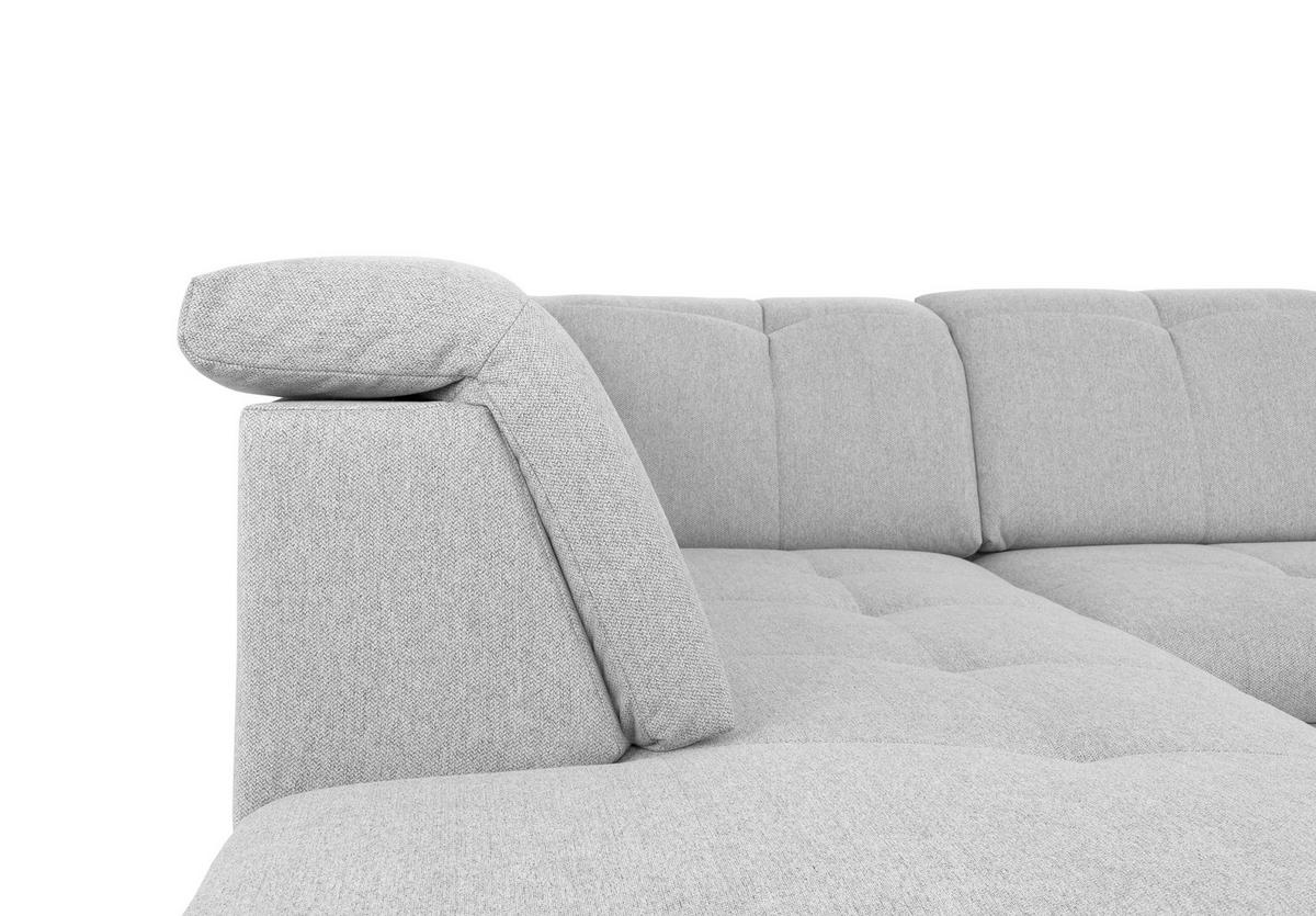 Wohnlandschaft Ramzes Hellgrau U: 215x328x173 cm - Hellgrau/Grau, Design, Textil (215/328/173cm) - MID.YOU