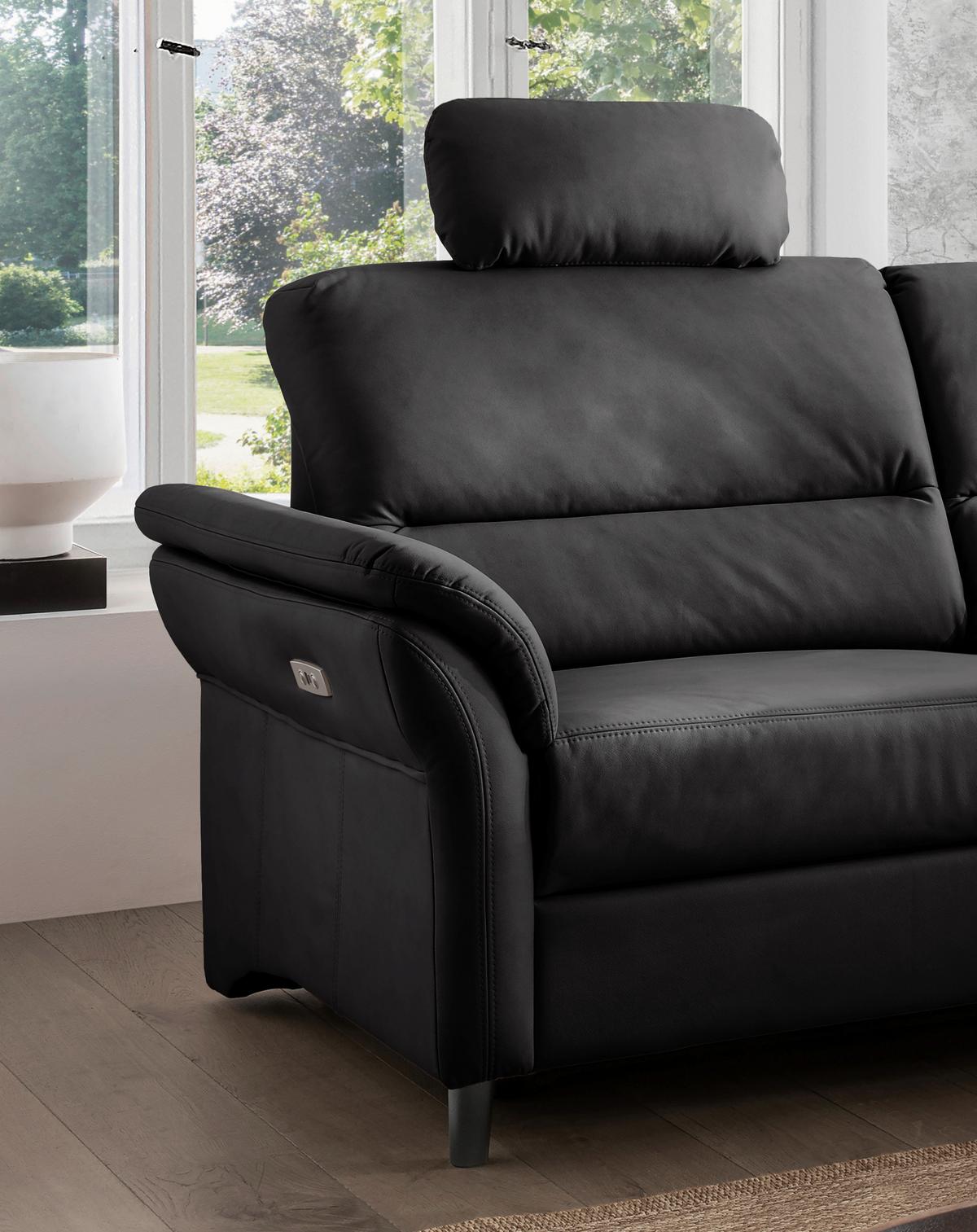 3-Sitzer-Sofa Cavoli, Schwarz B: 192 cm - Schwarz, MODERN, Textil (192/90/89cm) - Livetastic