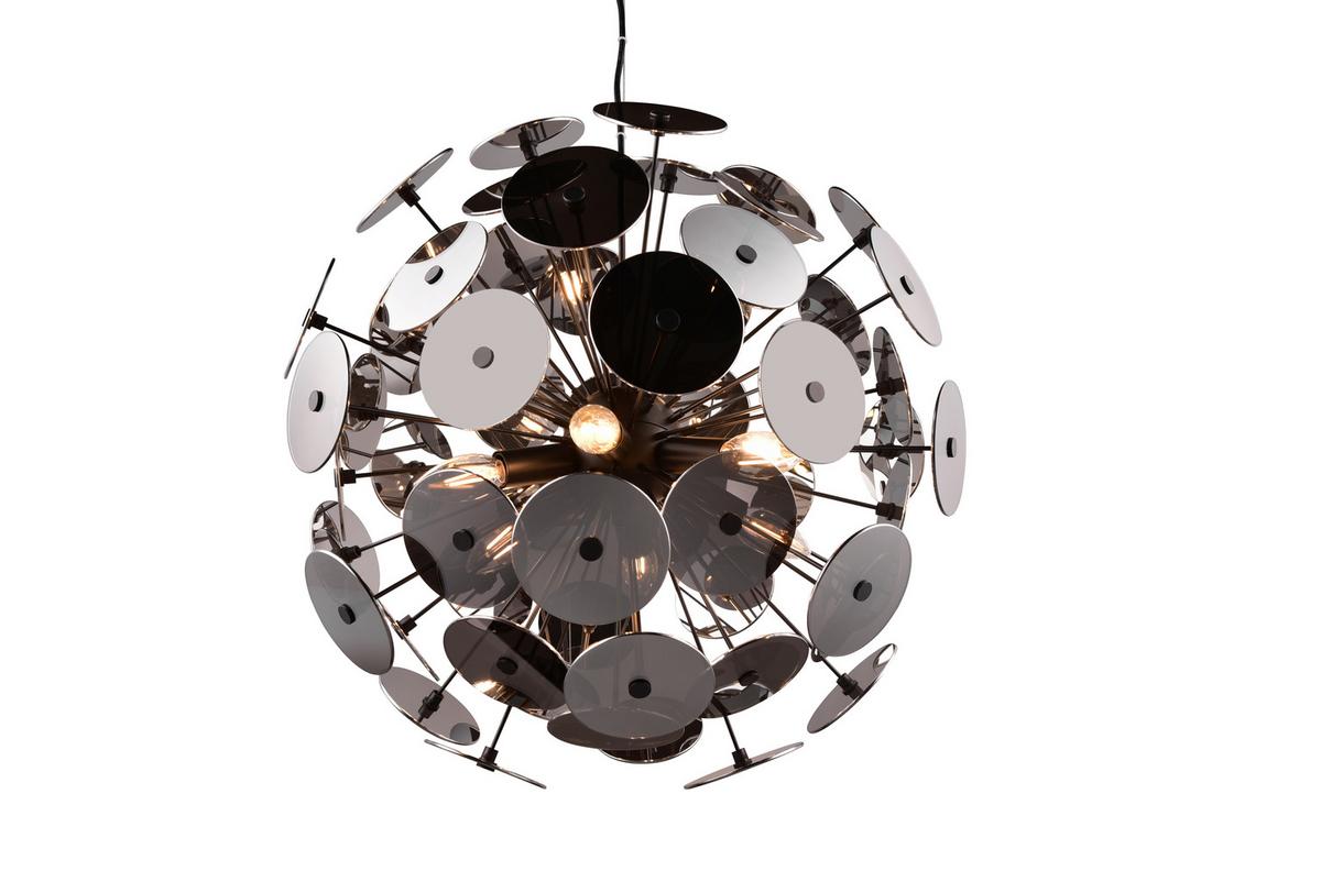 Pendelleuchte 309900657  Discalgo - Chromfarben/Schwarz, Design, Glas/Metall (54/150cm) - Trio Leuchten