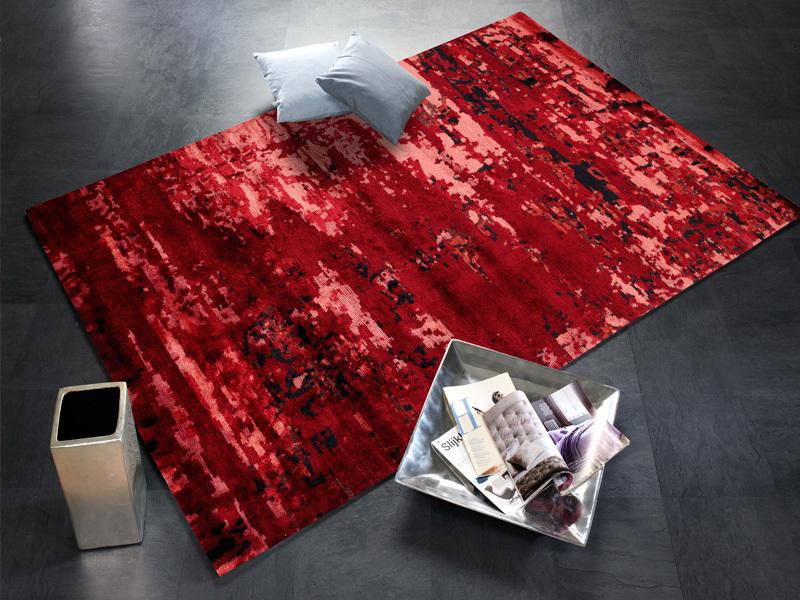 Orientalischer Webteppich Dunkelrot Angeles 70x140 cm - Dunkelrot, Design, Textil (70/140cm) - Musterring