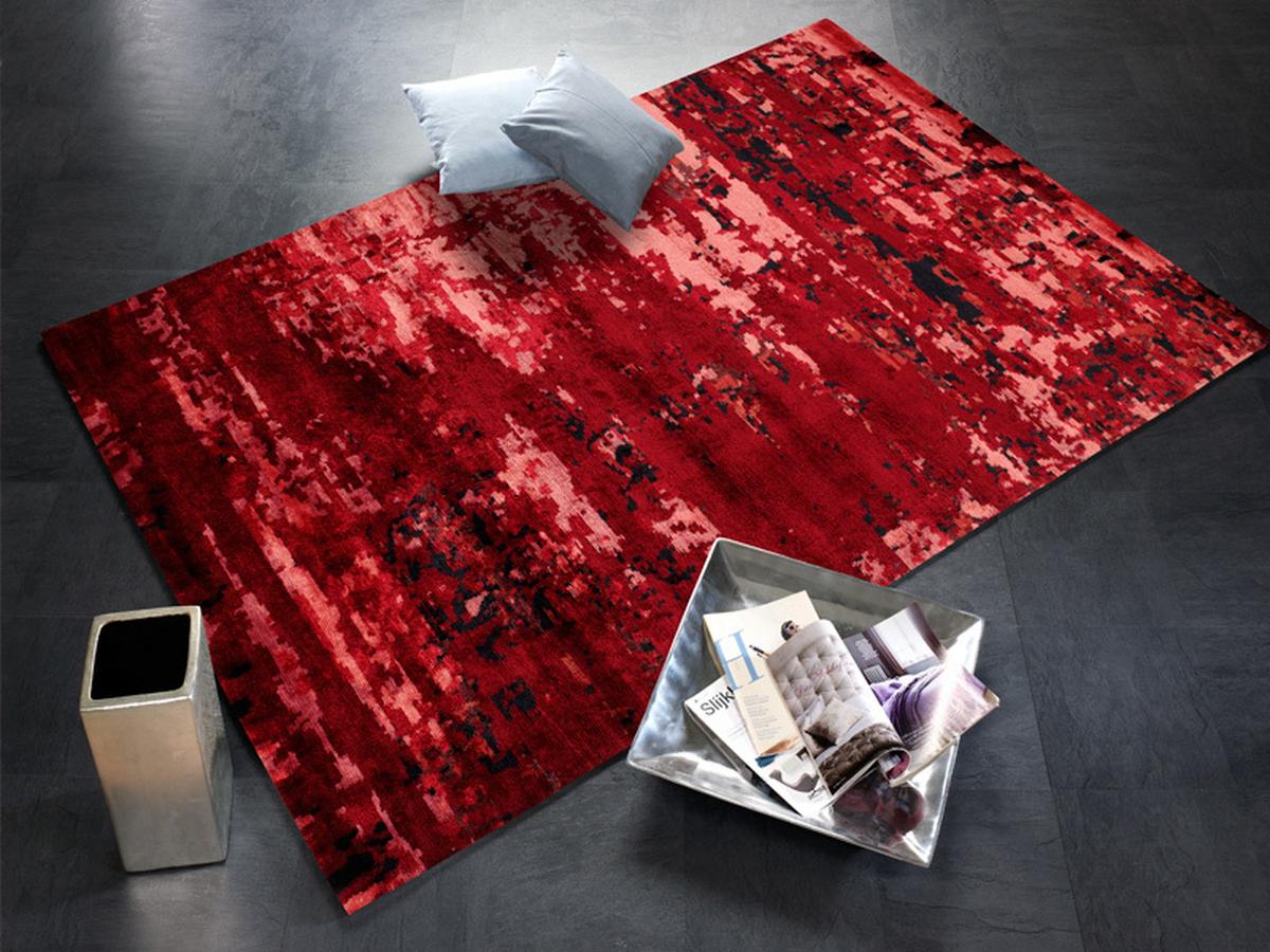 Orientalischer Webteppich Dunkelrot Angeles 70x140 cm - Dunkelrot, Design, Textil (70/140cm) - Musterring