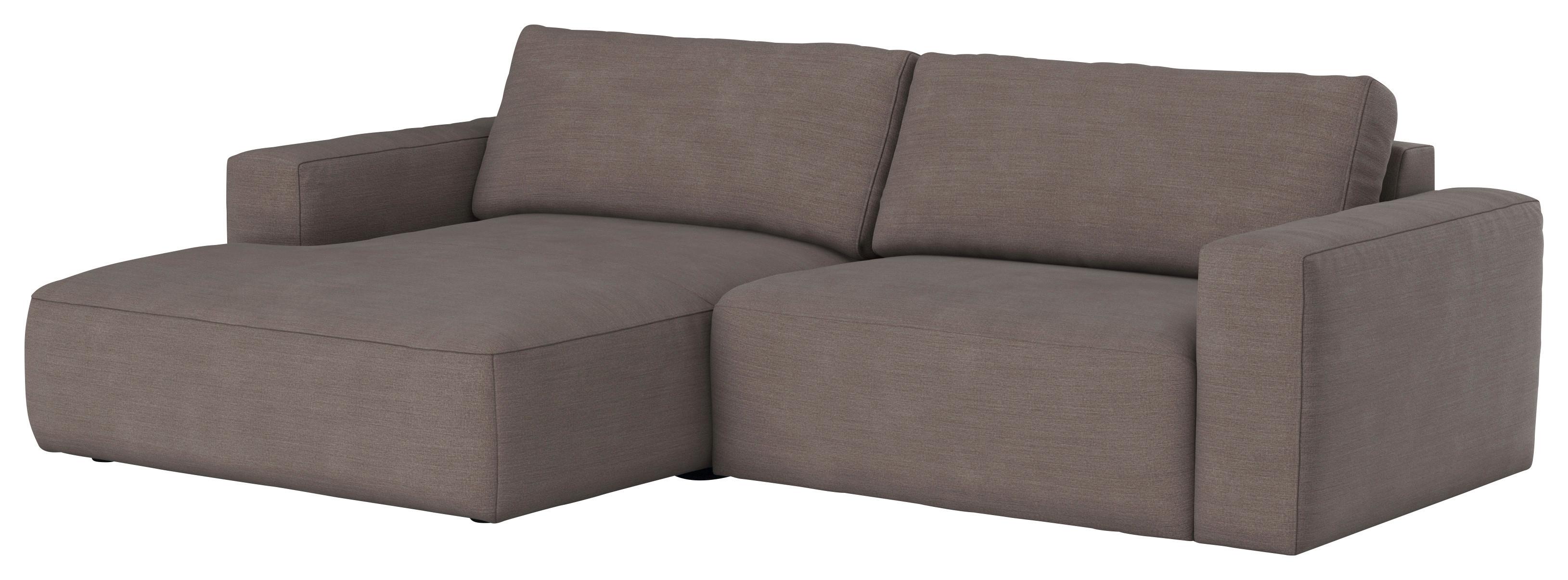 Ecksofa Lasso Taupe S: 175x283 cm - Taupe/Schwarz, MODERN, Textil (175/283cm) - MID.YOU