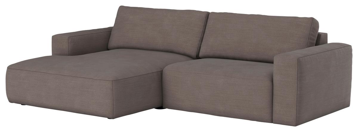 Ecksofa Lasso Taupe S: 175x283 cm - Taupe/Schwarz, MODERN, Textil (175/283cm) - MID.YOU